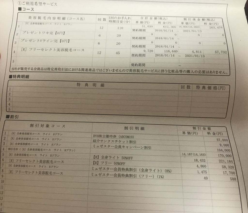 ミュゼ全身脱毛部分脱毛カウンセリング体験談友人紹介